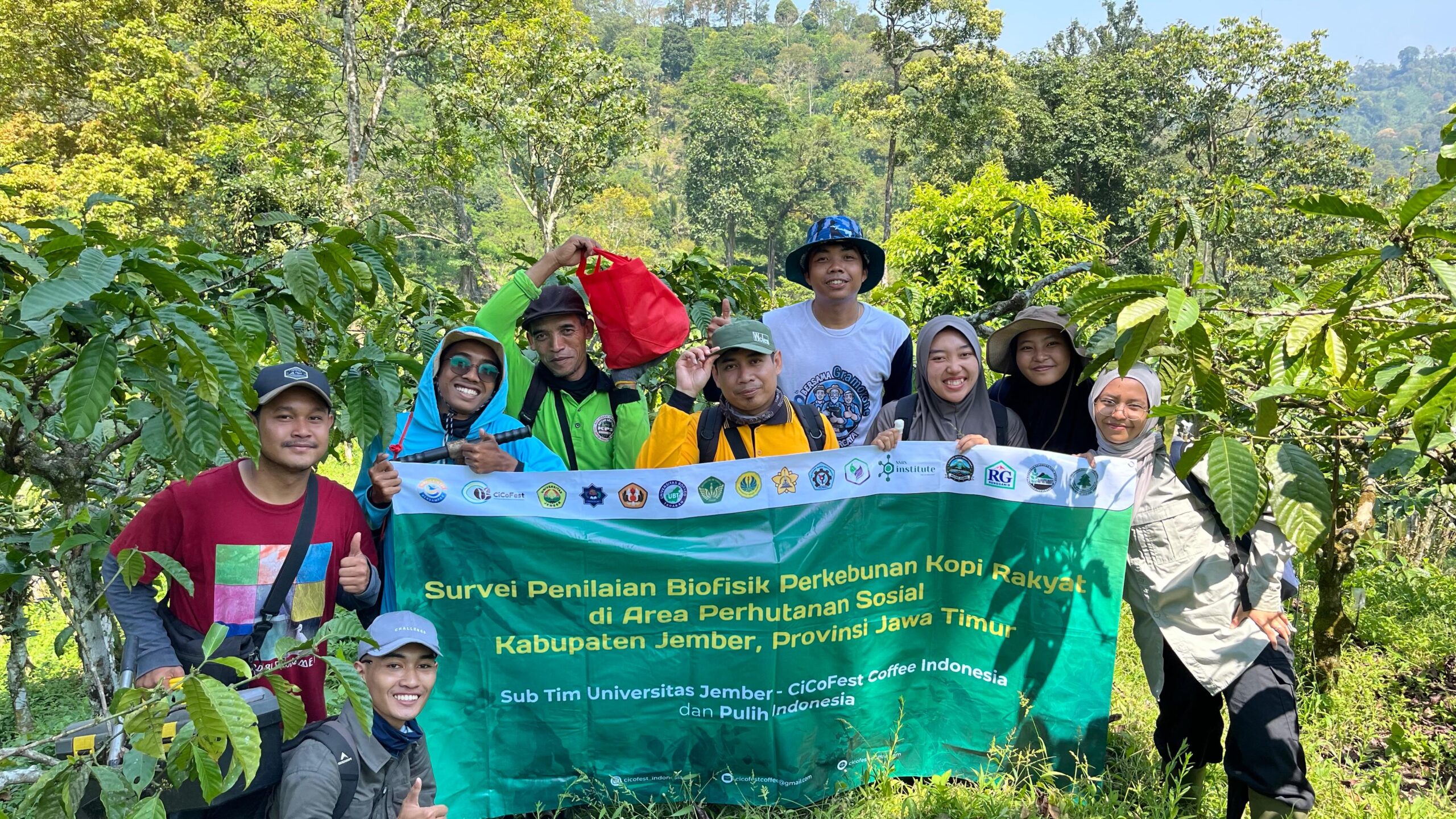 CiCoFest Coffee Indonesia Melakukan Penilaian Stok Karbon di Wilayah Perhutanan Sosial Sidomulyo, Kabupaten Jember